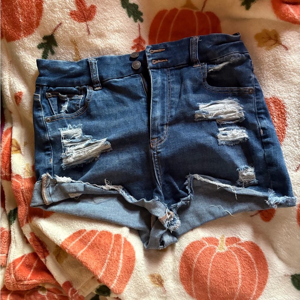 SOLD American Eagle Outfitters Blue Distressed Jean Shorts